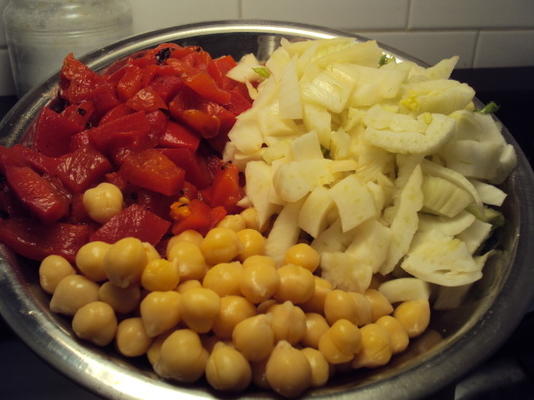 salade de fenouil et de pois chiches