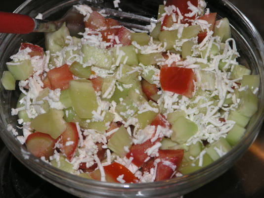 salade mixte rapide et facile avec fromage feta