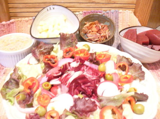 la ravissante salade de rouges à la vinaigrette rouge