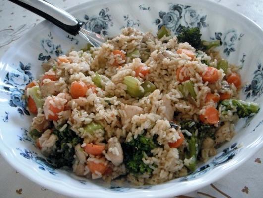 Poulet, légumes et riz de 30 minutes