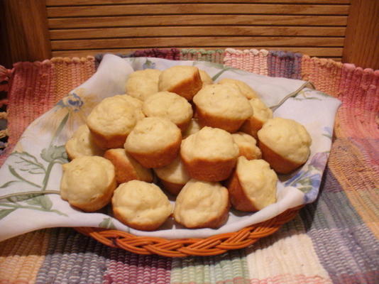 mini muffins au chapeau blanc