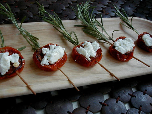 tomates au four avec fromage de chèvre
