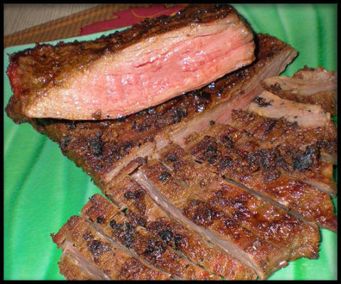 steak de flanc grillé aux épices d'ivo