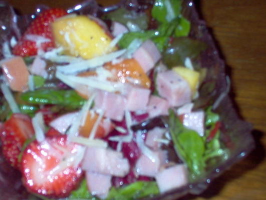 jambon et salade de fruits
