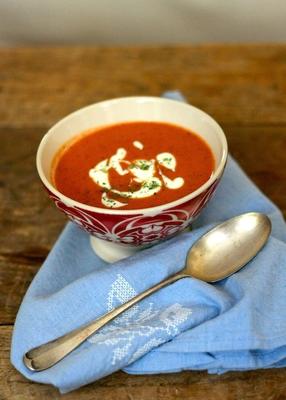 soupe à la crème de tomate